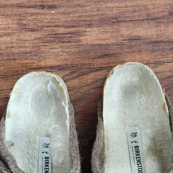 Birkenstock 230 Womens Happy Lamb Sandals Size 36 Wool Felt Hippie - Picture 9 of 10
